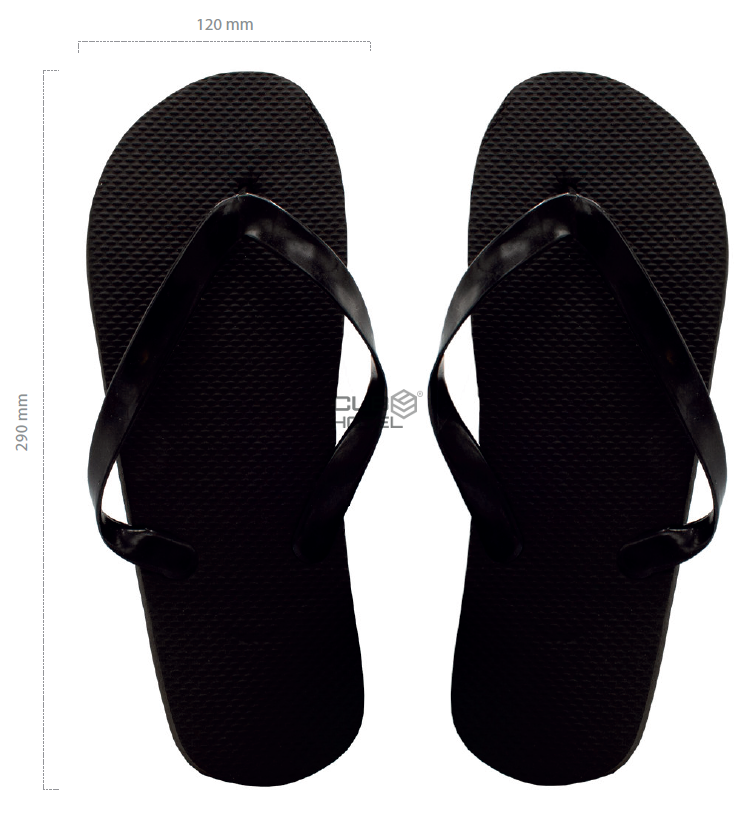 100 Pares, Chinelos Hotel Flip Flop Black, 29Cm